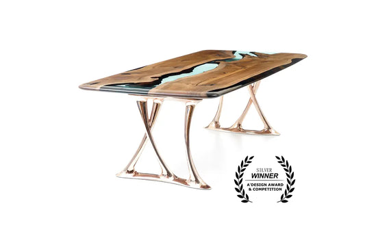 “An Elegant Expression of Nature: Solid Wood and Epoxy Furniture”
