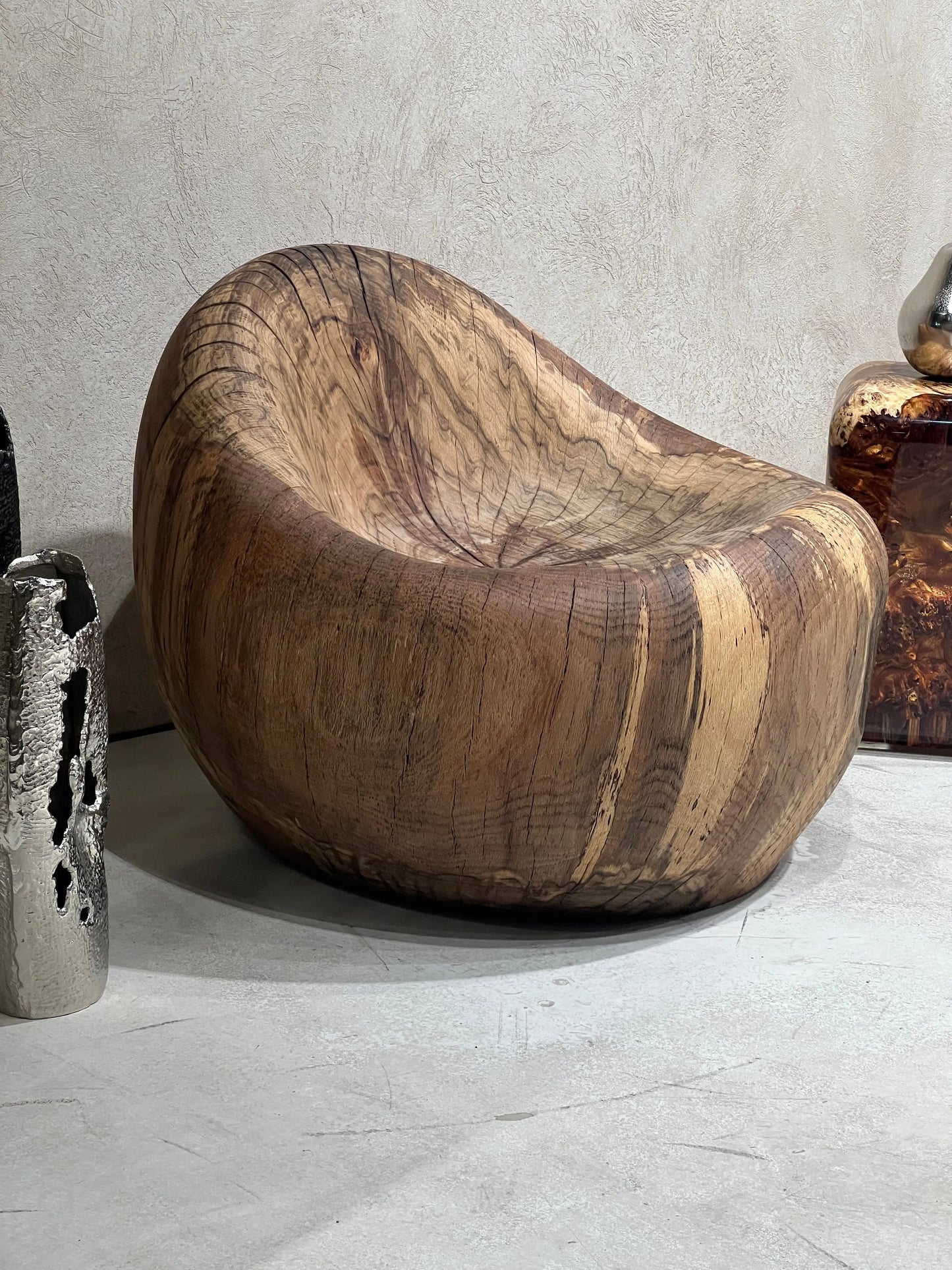 Bean Bag Shaped Wooden Armchair – 100% Natural Solid Wood - Gizz