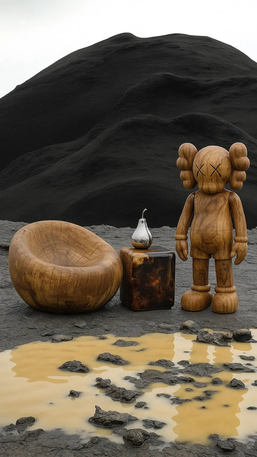 Bean Bag Shaped Wooden Armchair – 100% Natural Solid Wood - Gizz