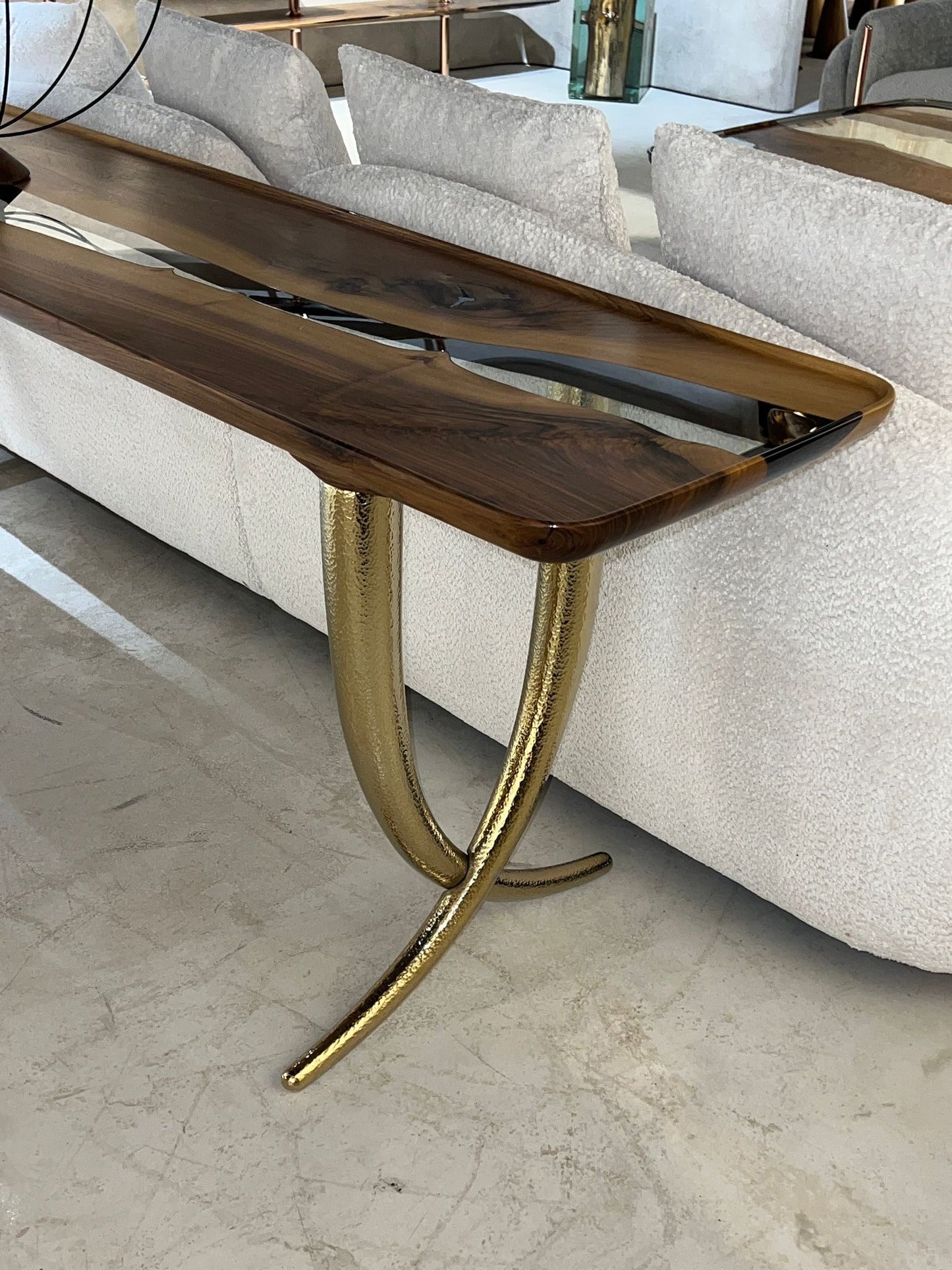 Ivory Console Table- Foyer Table- Entryway Table