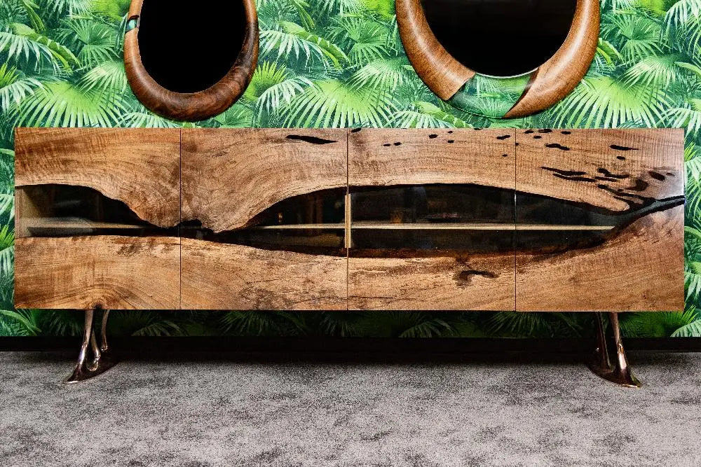 Epoxy Resin walnut Sideboard
