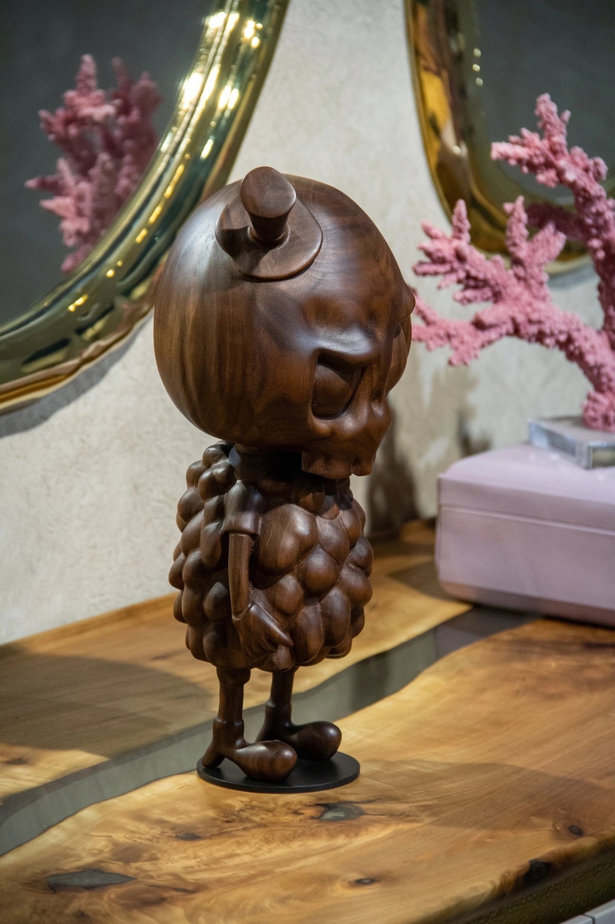 Handcrafted Tycoco Wooden Sculpture - Premium American Walnut Gizz