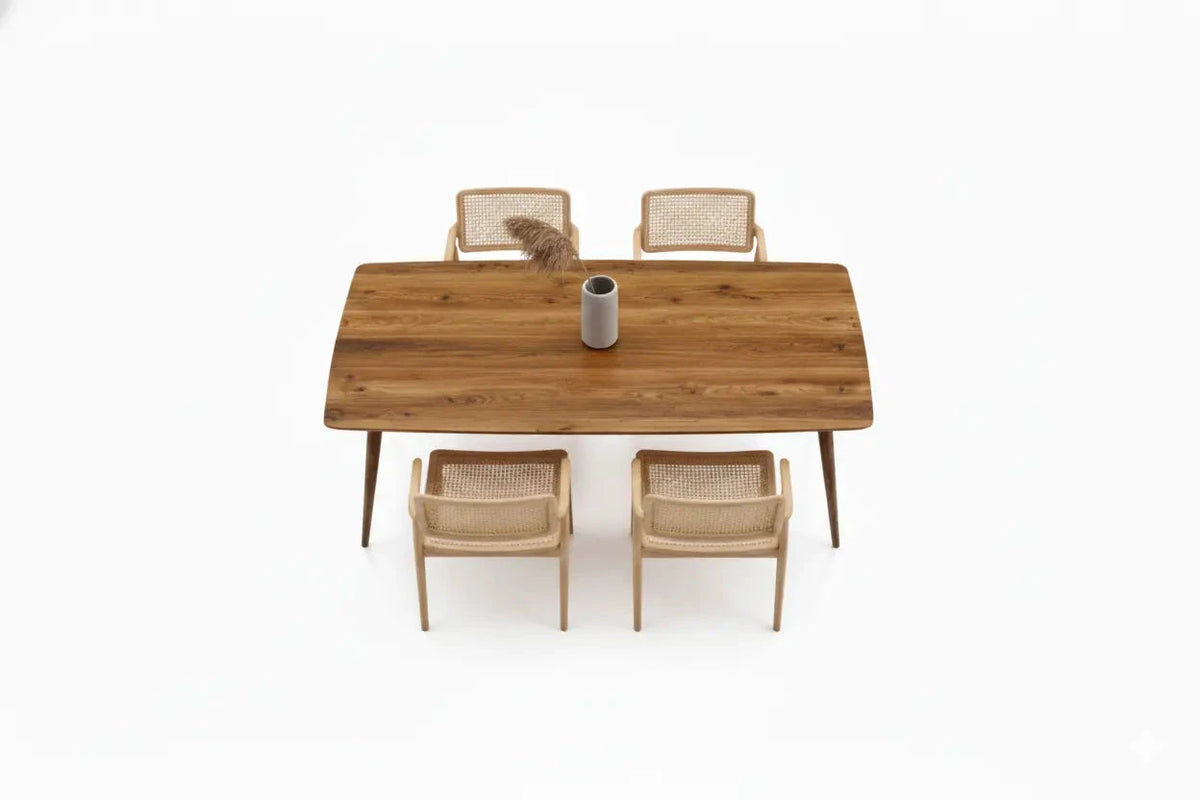 Edge Glued Hardwood Dining Table - Solid Kitchen Table Gizz