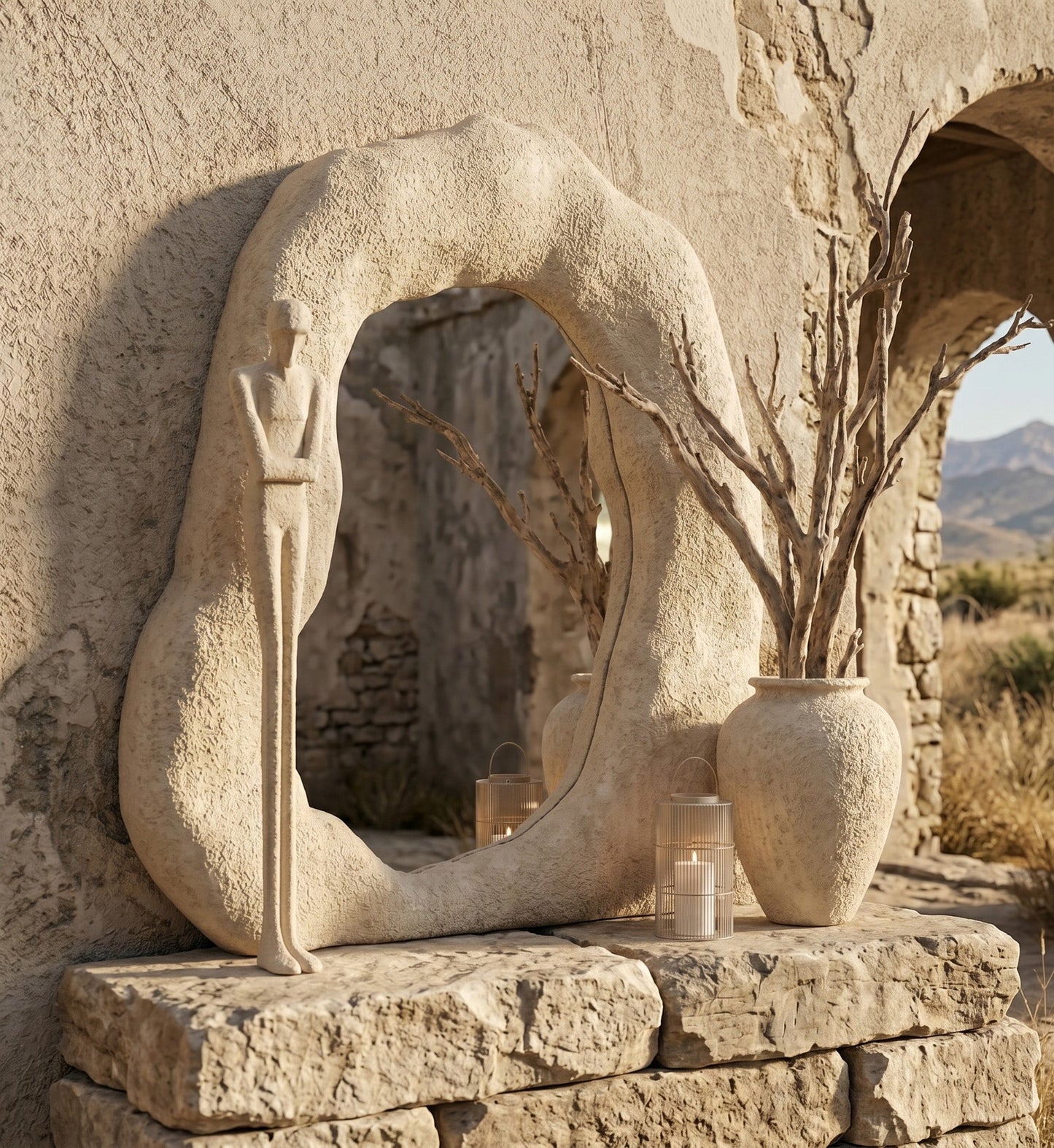 Organic Wabi-Sabi Mirror Frame Gizz