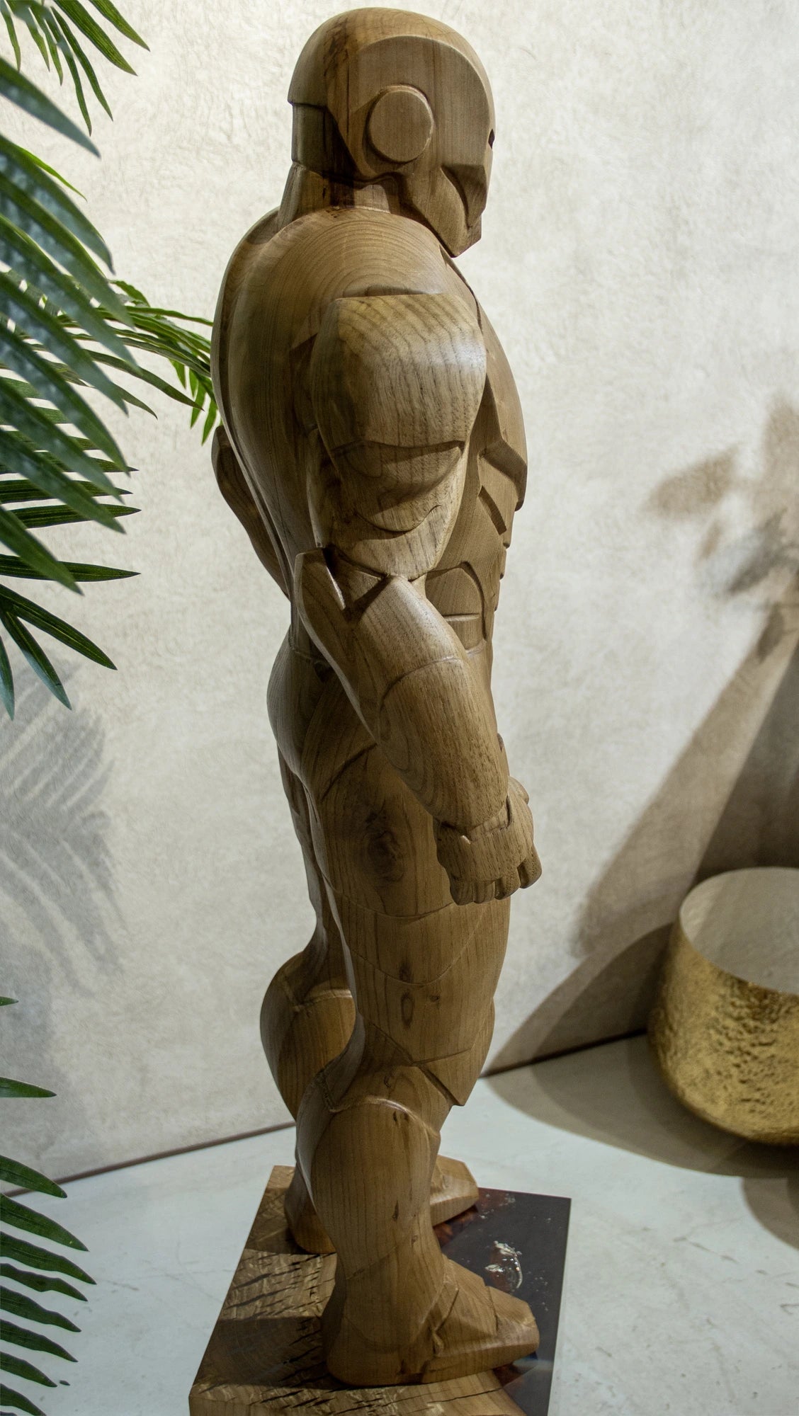Wooden Armored Hero Statue -71" Tall Gizz