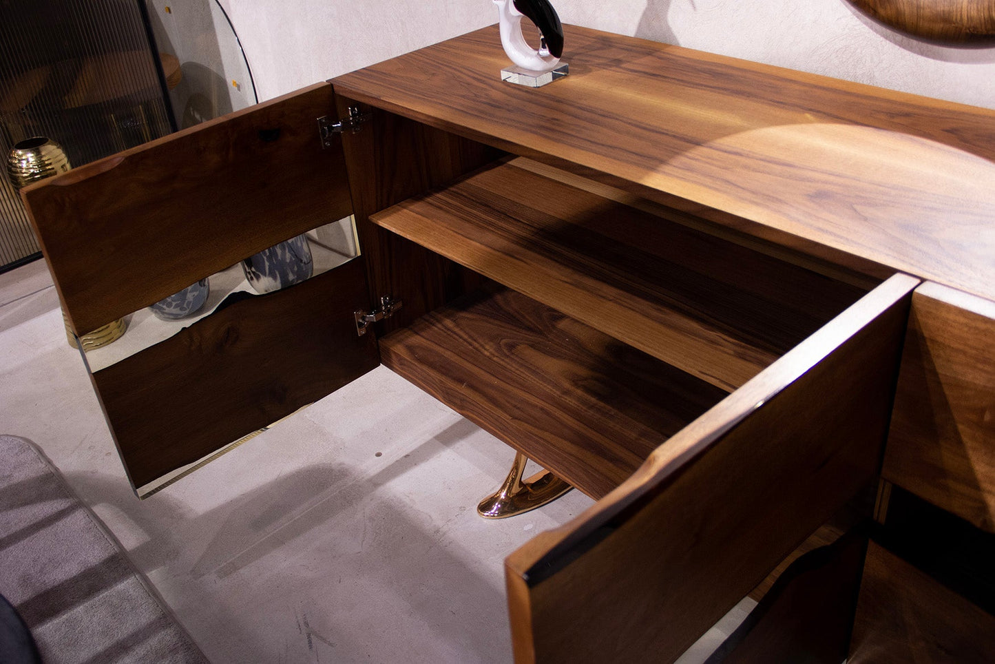 Epoxy & Walnut Credenza 86"long S- 24 Gizz