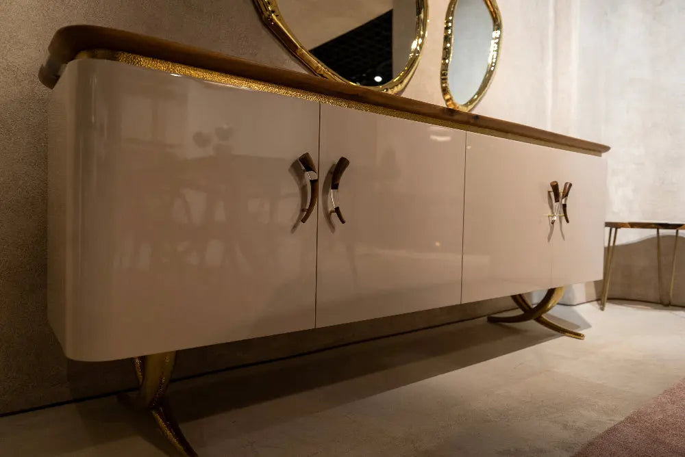 Luxury epoxy resin credenza