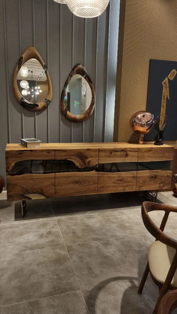 Resin Dining Room Buffet & Credenza made of walnut