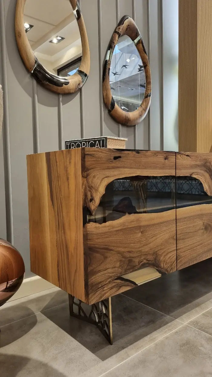 Resin Dining Room Buffet made of walnut