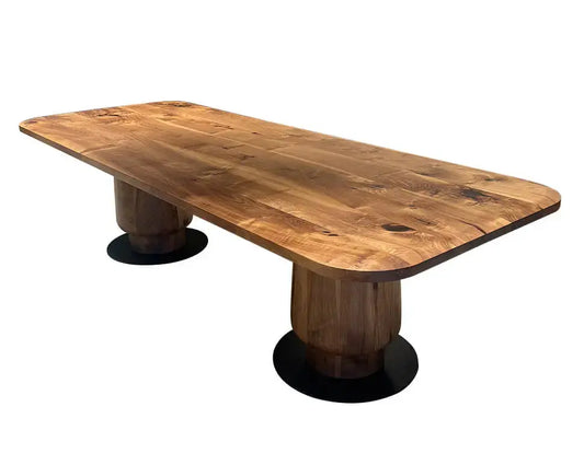 Solid Edge Glued Dining Table With Tulip Legs