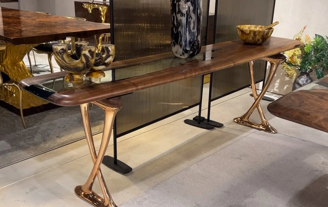 Walnut Console Table- Foyer Table- Entryway Table