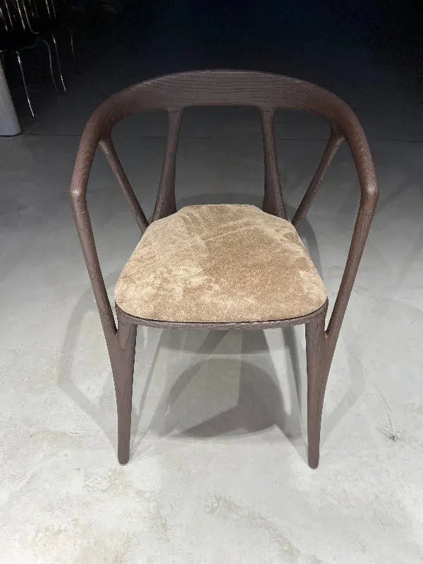 Walnut wood chairs in dark coffee color