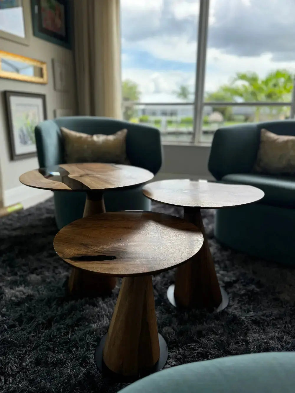 Zigzag Epoxy Coffee Table Set