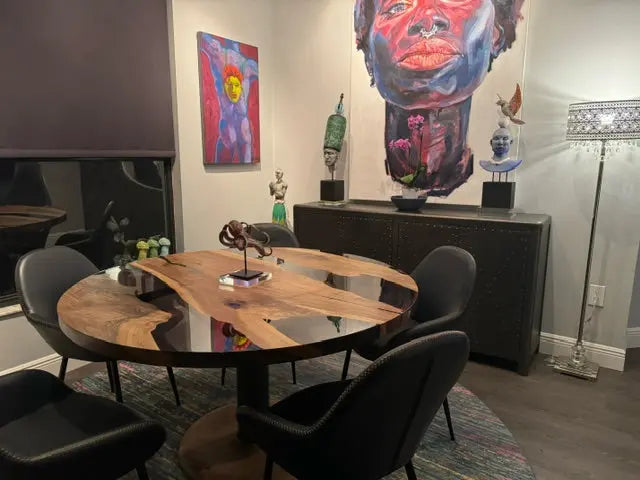 another angle of resin product from the client's room