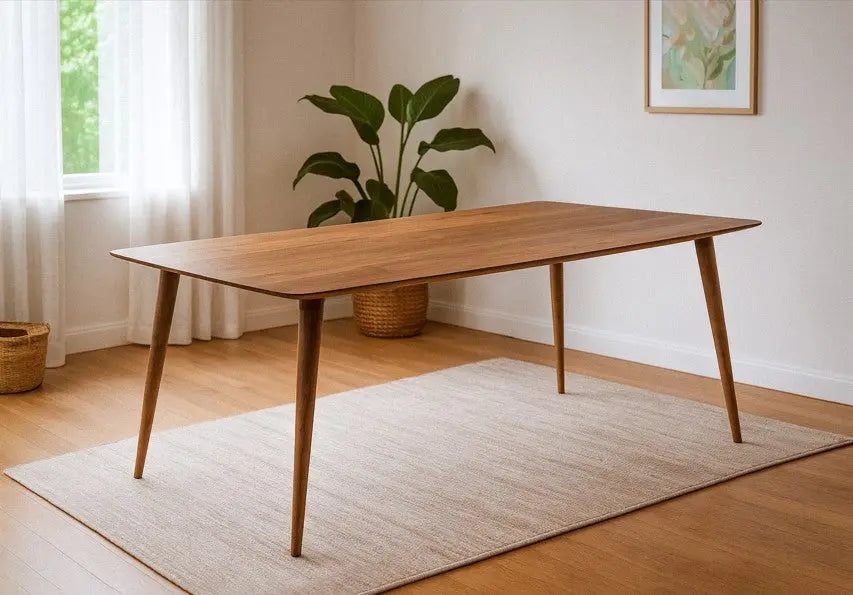 Edge Glued Hardwood Dining Table - Solid Kitchen Table Gizz