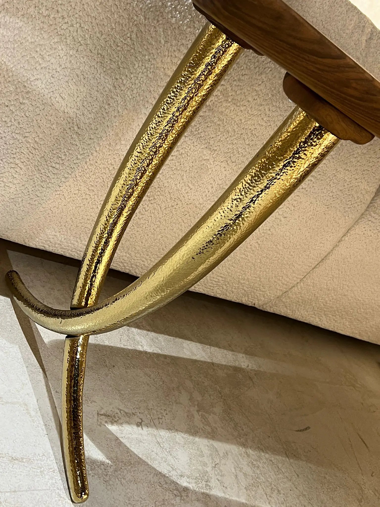 golden legs of sofa table