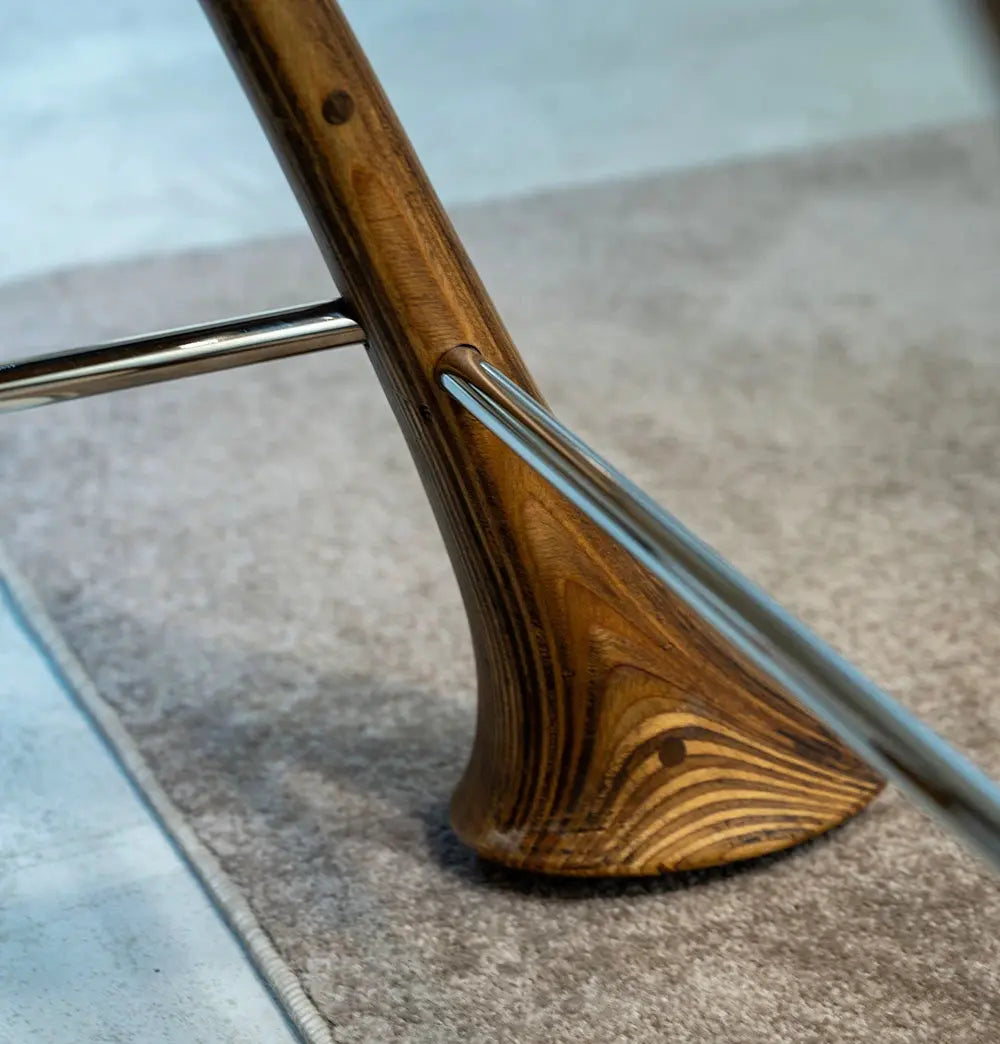 luxury Solid Walnut Wood epoxy resin laptop tray detailed look