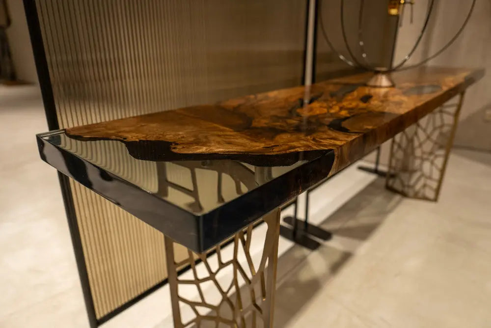 resin console table