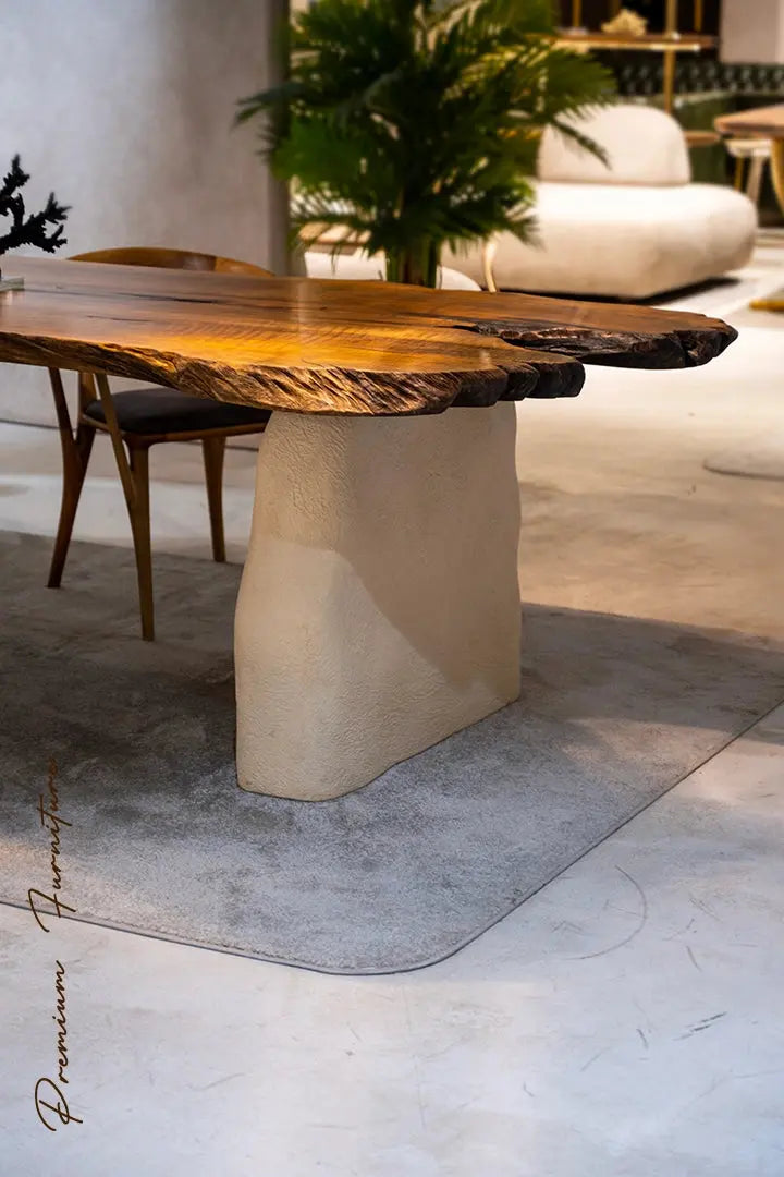 rustic_minimal_premium_large_walnut_wood_dining_table_stone_leg
