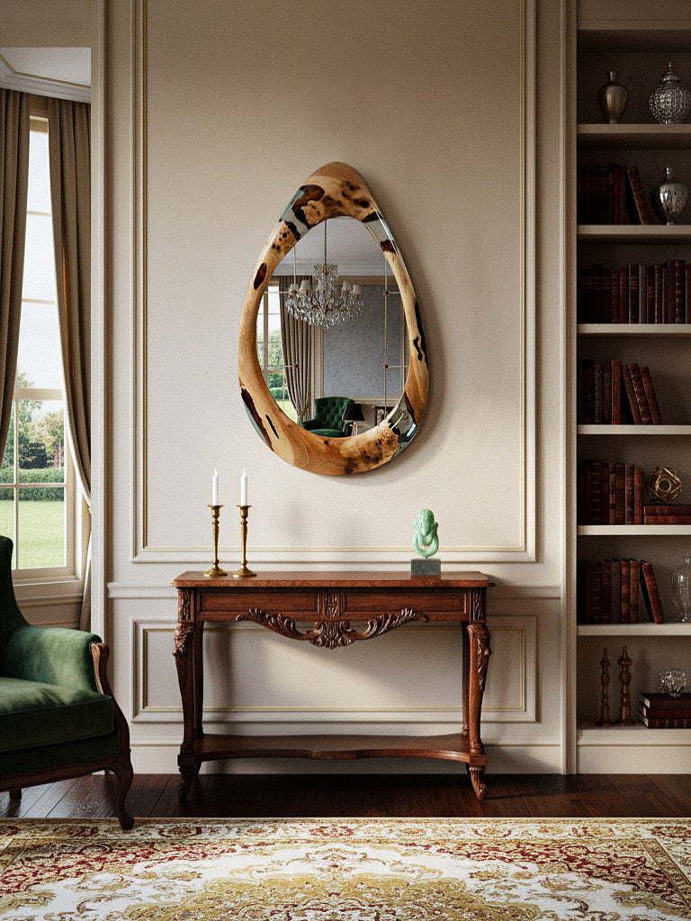 Epoxy-Resin and Walnut, Unique Mirrors Gizz