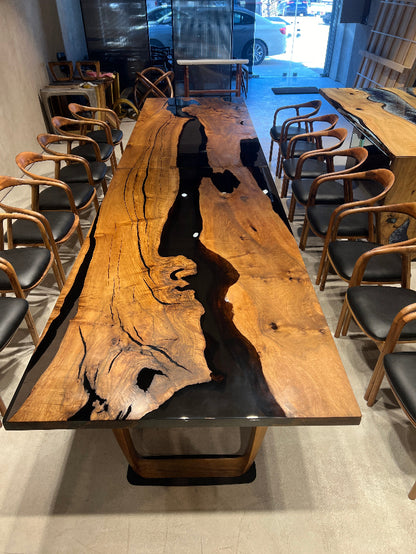 15 feet  smoked resin dining table