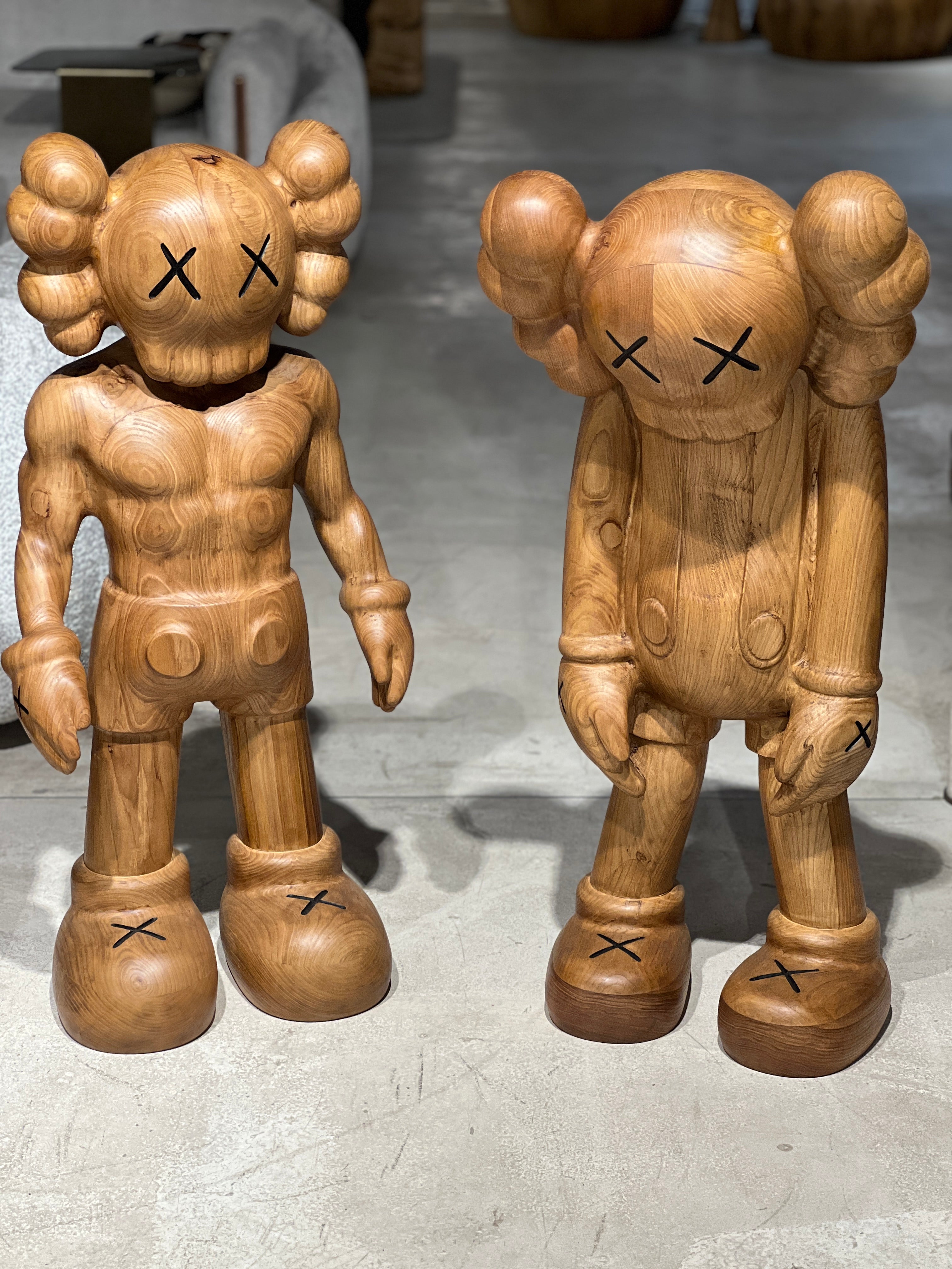 Shop Limited Edition Wooden KAWS Figures - 39