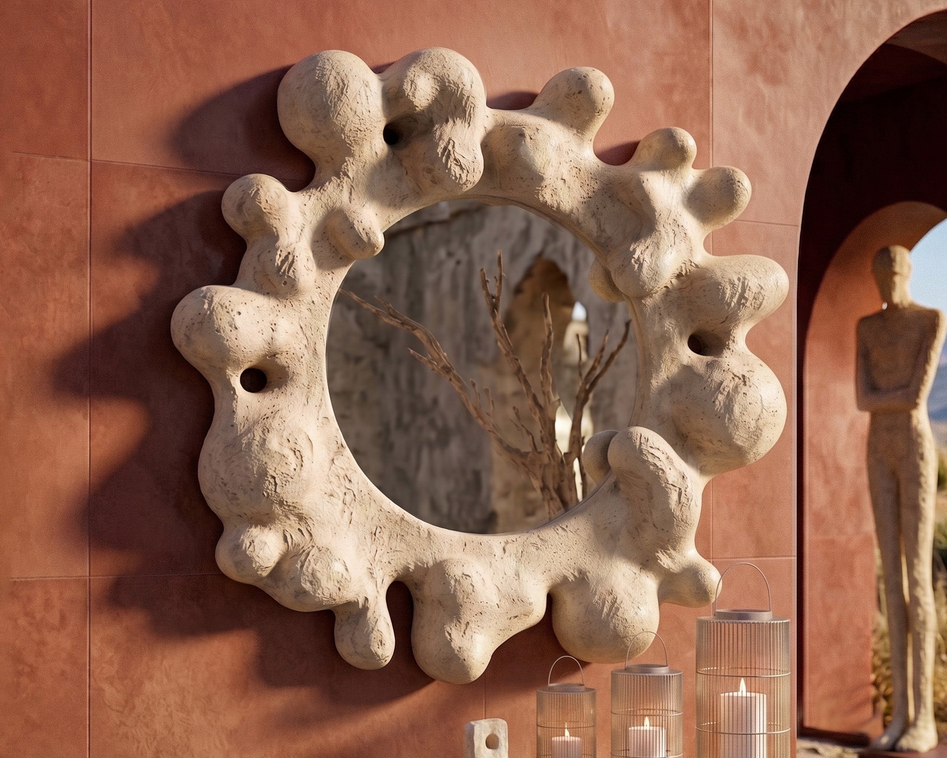 S-6 Organic Wabi-Sabi Mirror Frame Gizz