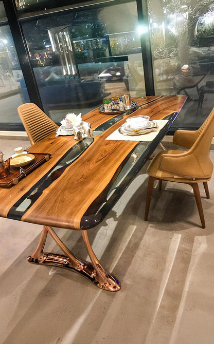 Custom Epoxy Resin Dining Room Table | Osso Dining Table