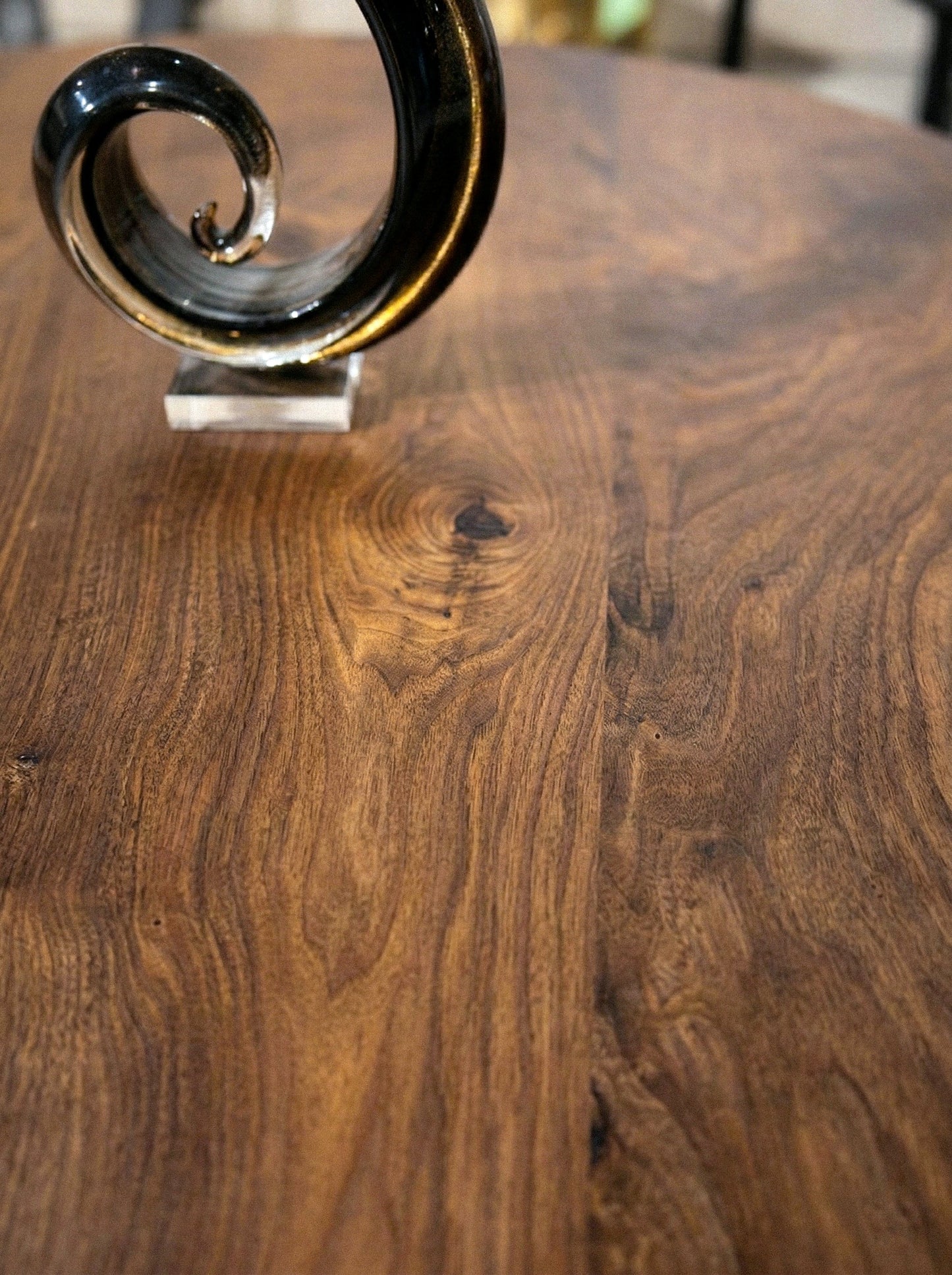 Modern Round Walnut Pedestal Dining Table Gizz