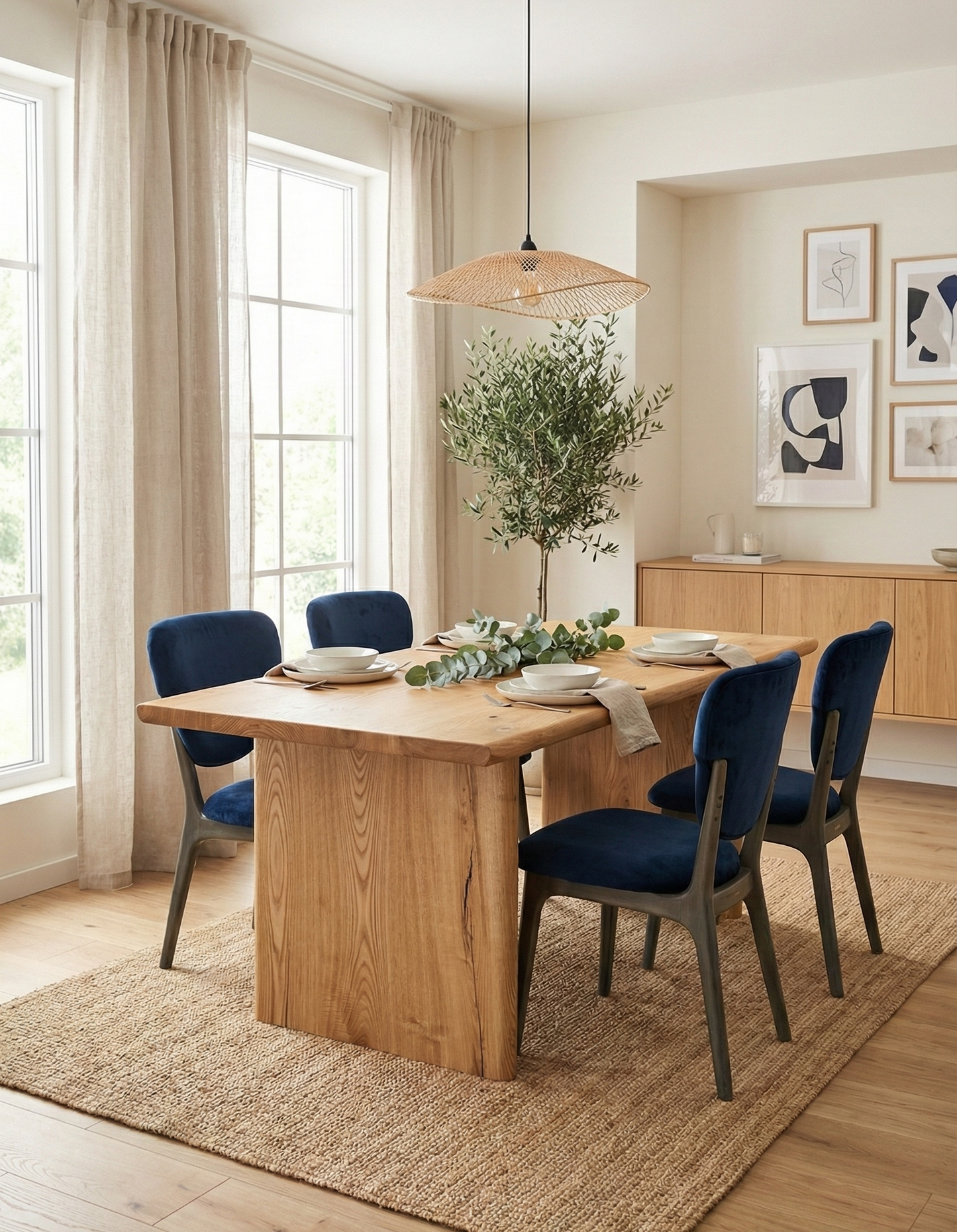 Minimal Solid Dining Table Gizz