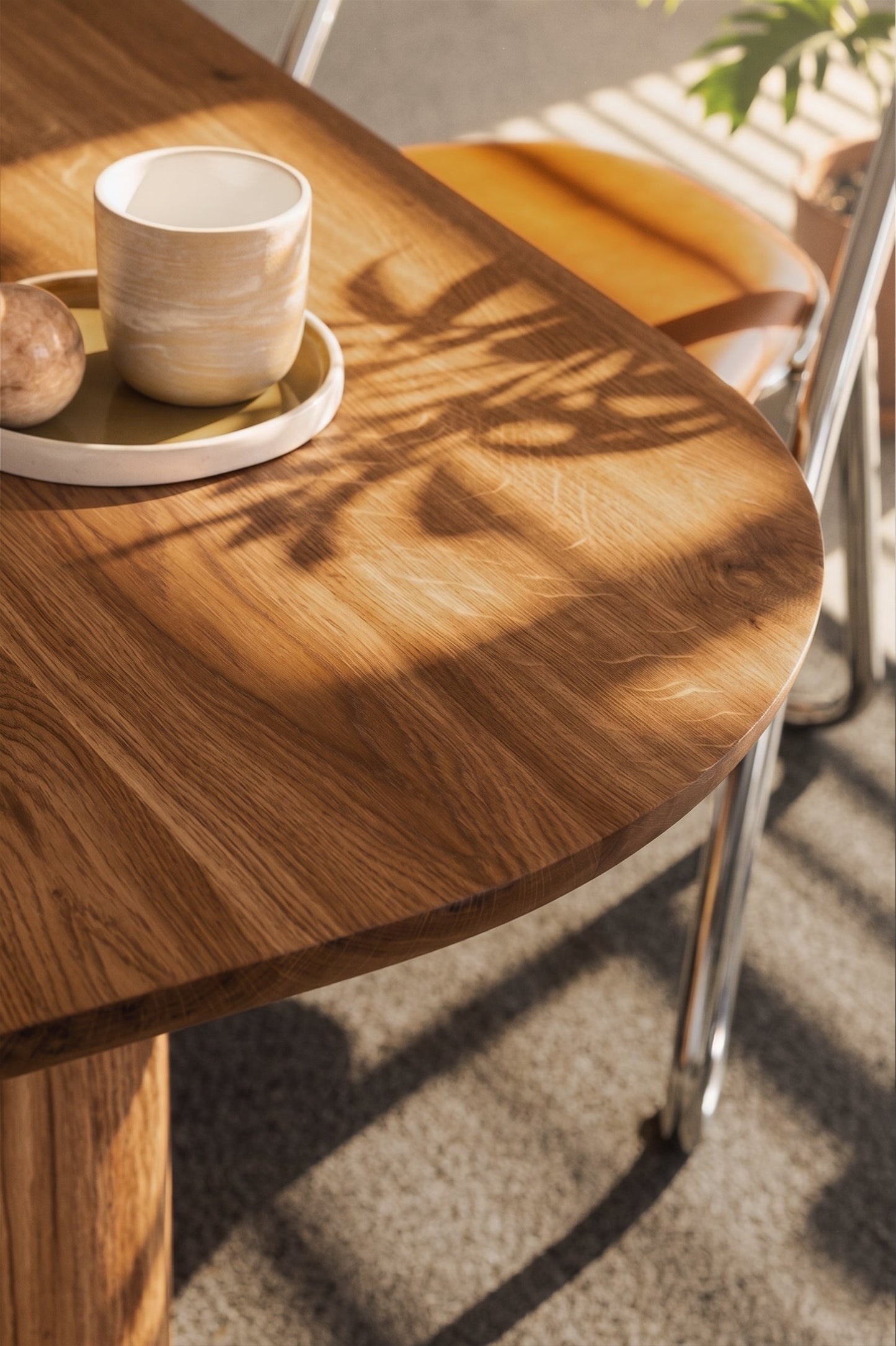 Oval Solid Wood Dining Table Gizz