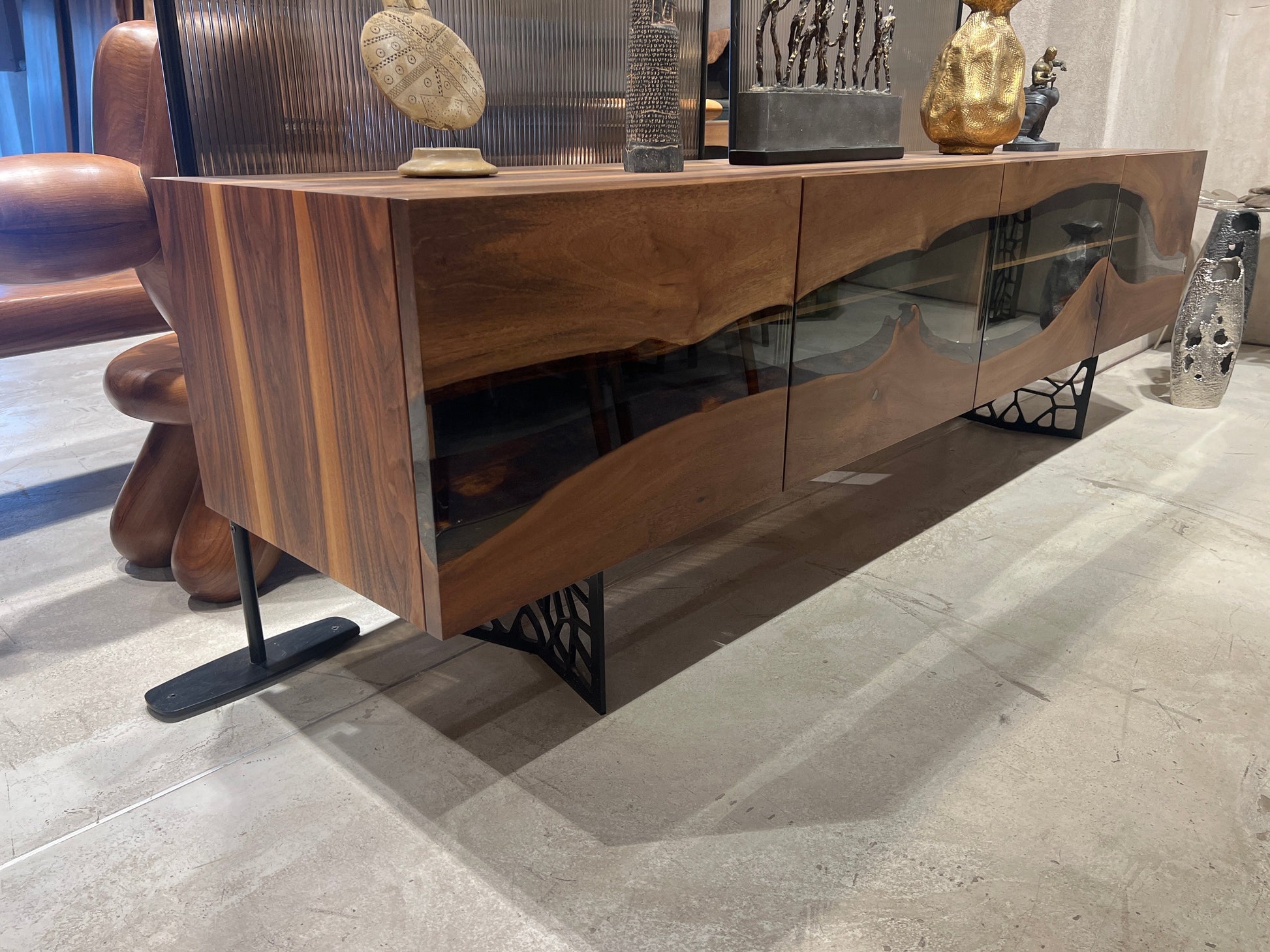 Epoxy & Walnut Credenza 78"long    S- 28 Gizz