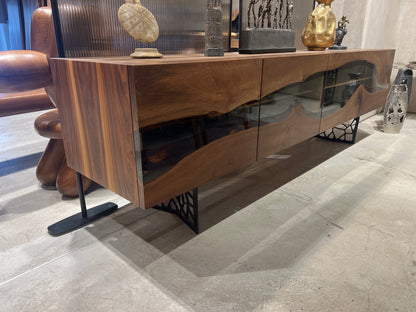 Epoxy & Walnut Credenza 78"long    S- 28 Gizz