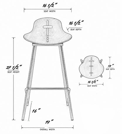 Wing Counter &  Bar Stool Gizzwood