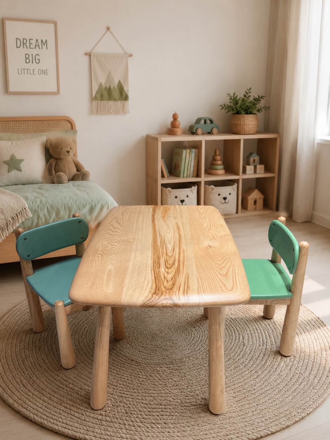 Modern Solid Wood Kids Table & Chair Set Gizz