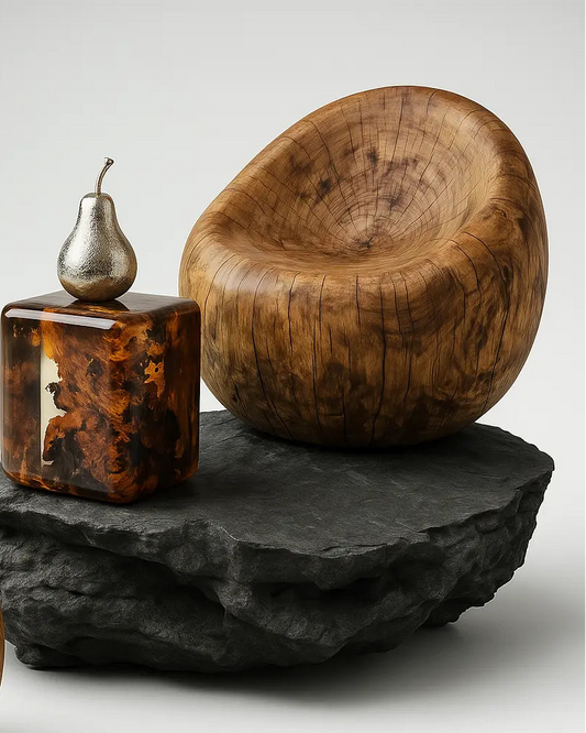 Bean Bag Shaped Wooden Armchair – 100% Natural Solid Wood Gizz