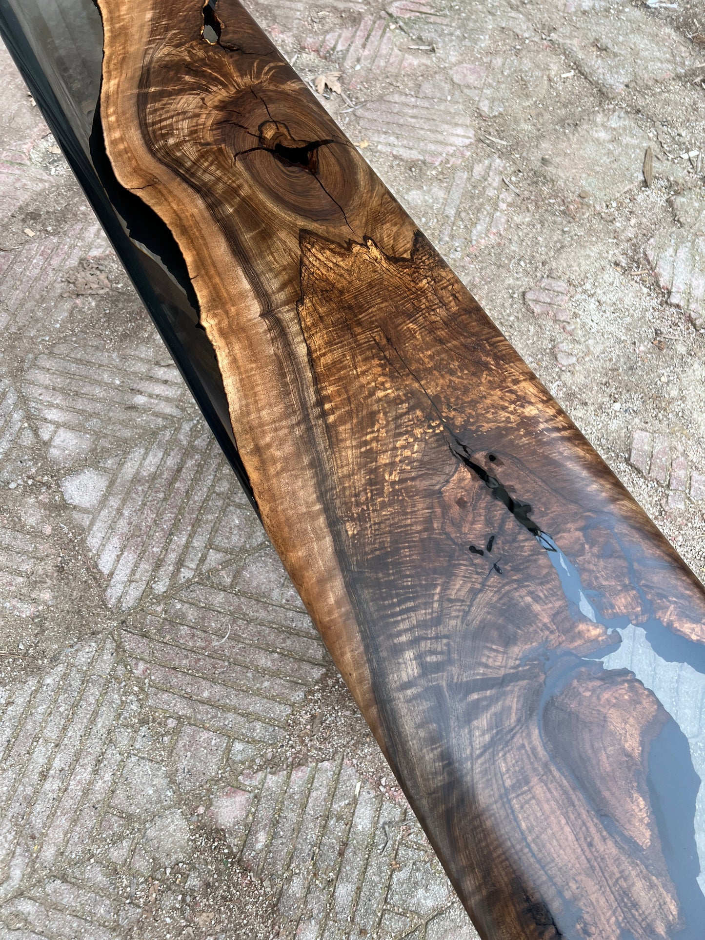 Handmade Solid Walnut Console Table for Entryway and Foyer Gizz