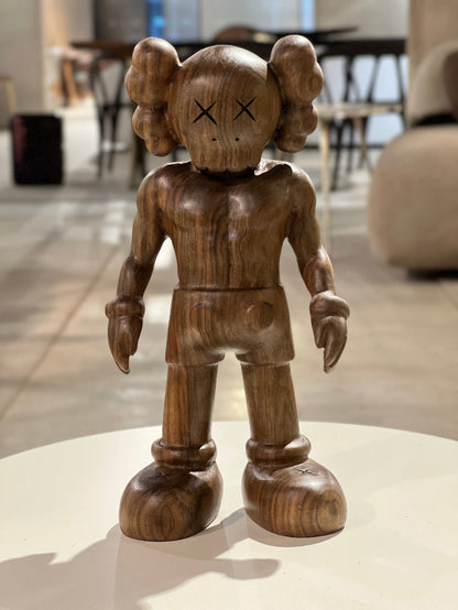 Wooden KAWS Figures - Limited Edition Collectibles Gizz