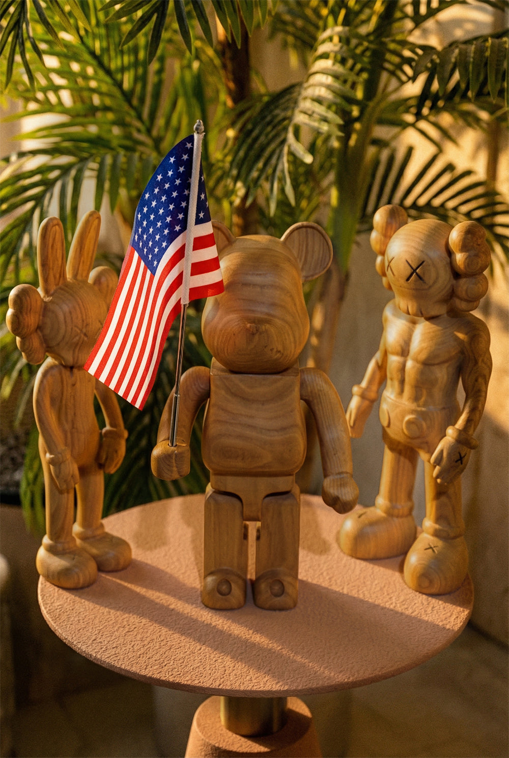Handcrafted Wooden Executive Bear Sculpture for Indoor and Outdoor