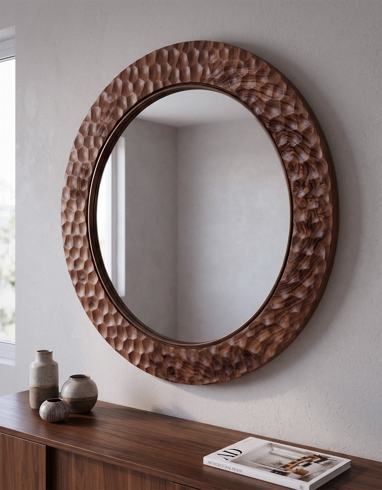 Round Carved Wooden Frame for Embroidery & Mirrors  S-4 Gizz