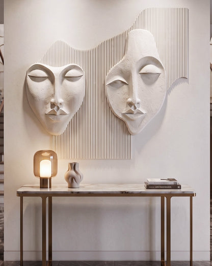 Wabi-Sabi 3D Face Wall Relief Art Gizz