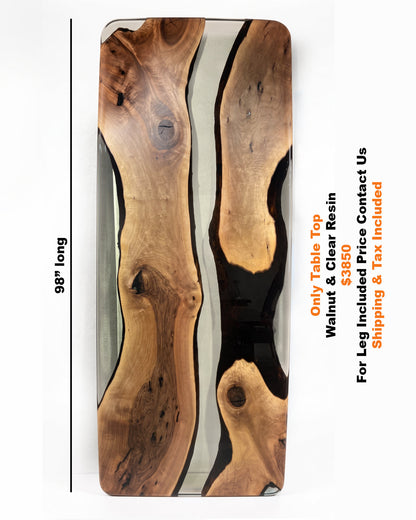 98"x39" Ready To Ship Walnut Table Top Only S-19 Gizz