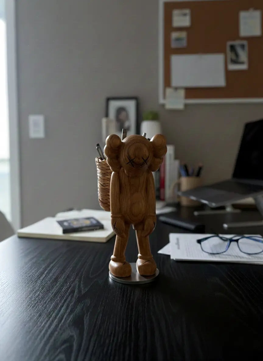 Wooden KAWS Figures - Limited Edition Collectibles Gizz