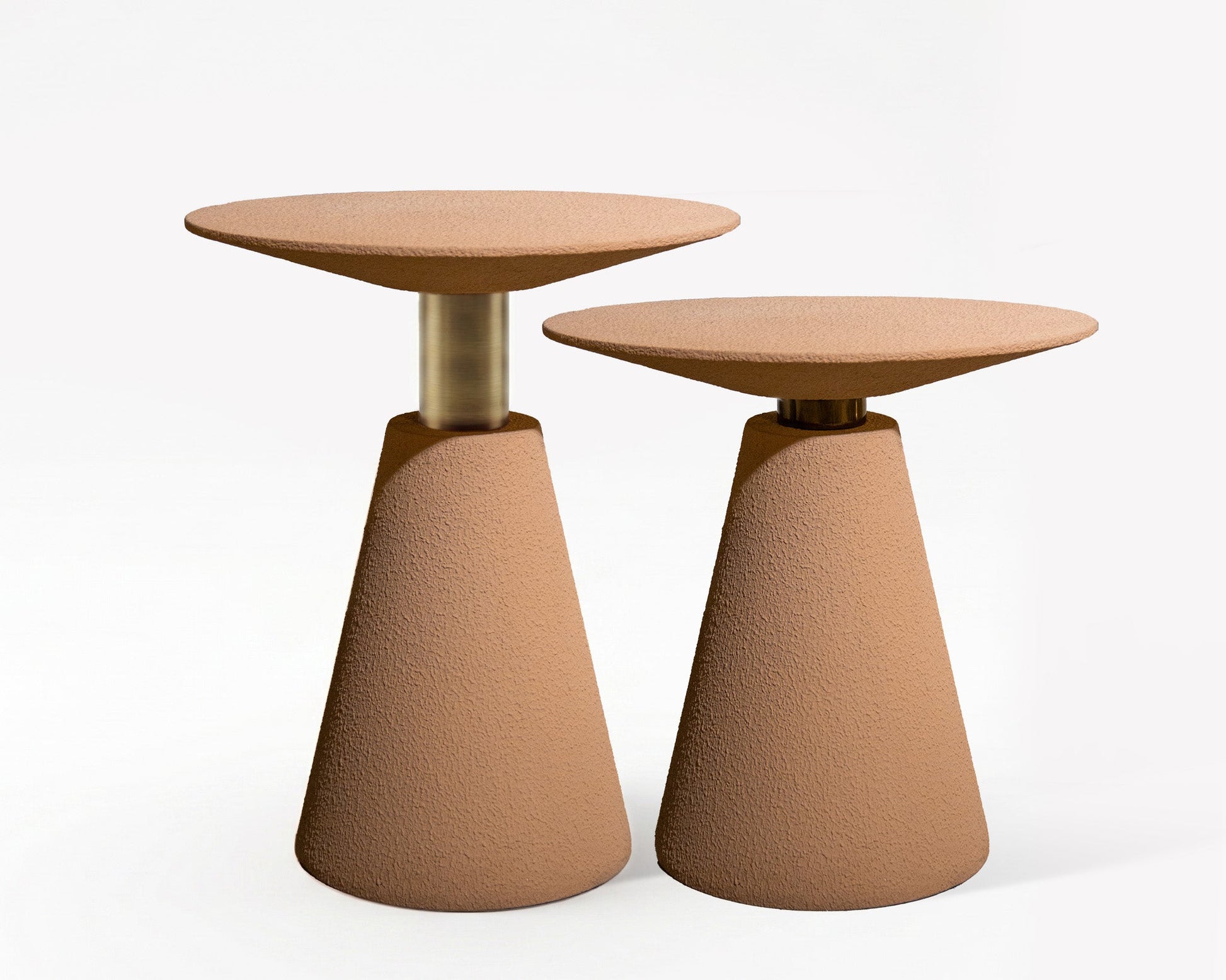 Microcement Textured  Minimal Side Table Set Gizz