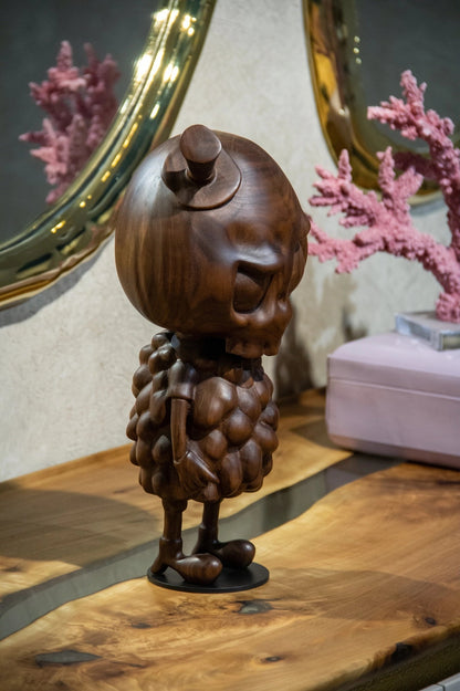 Handcrafted Tycoco Wooden Sculpture - Premium American Walnut Gizz