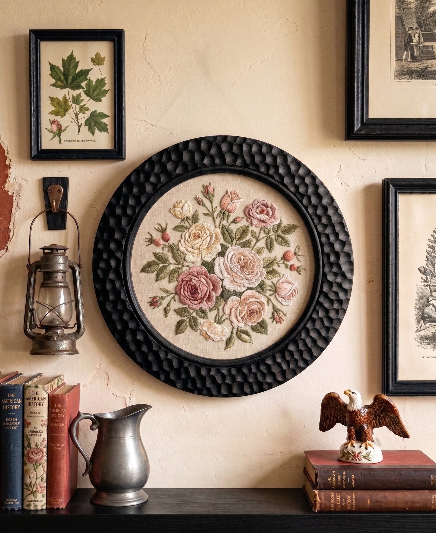 Round Carved Wooden Frame for Embroidery & Mirrors  S-4 Gizz