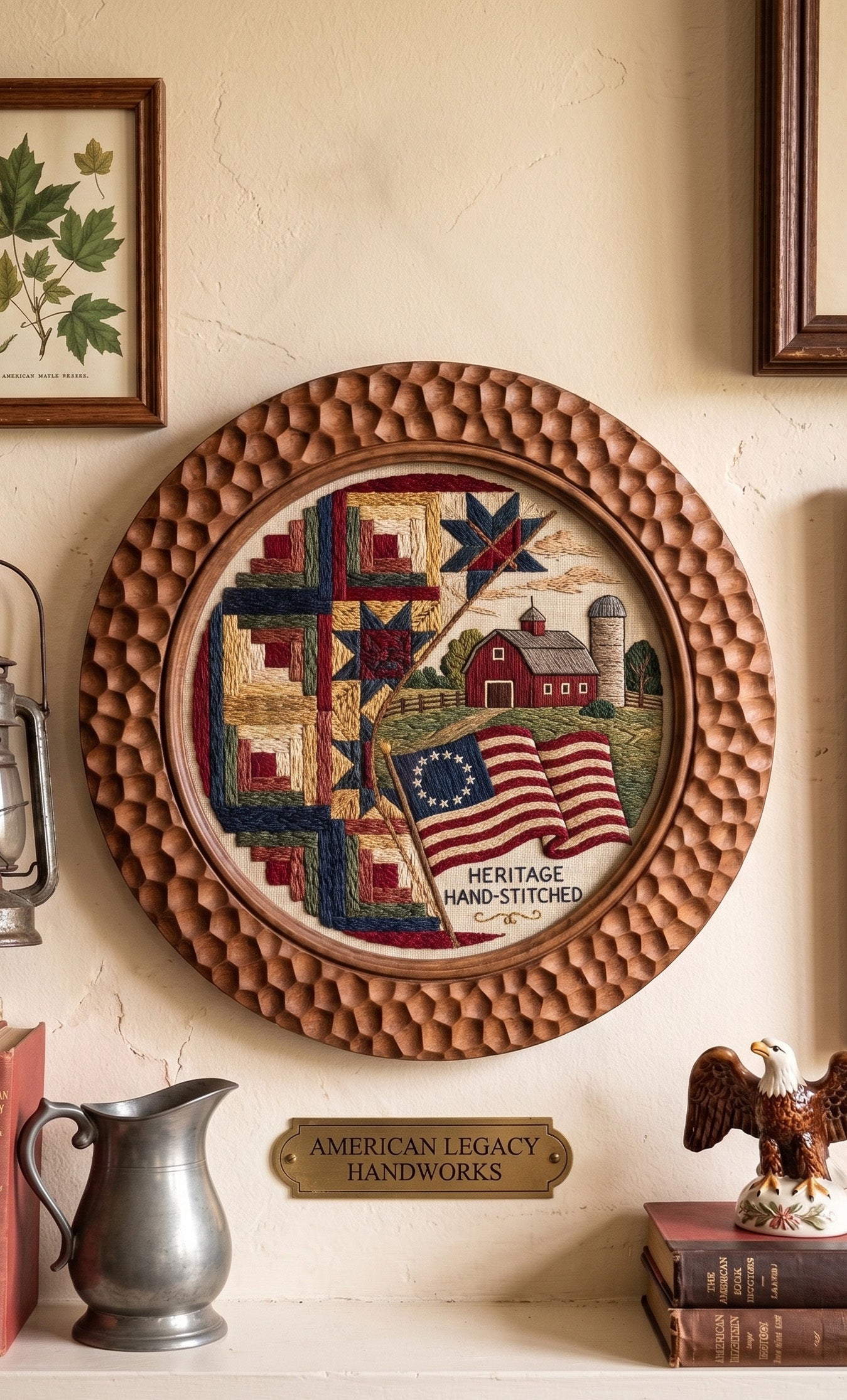 Round Carved Wooden Frame for Embroidery & Mirrors  S-4 Gizz