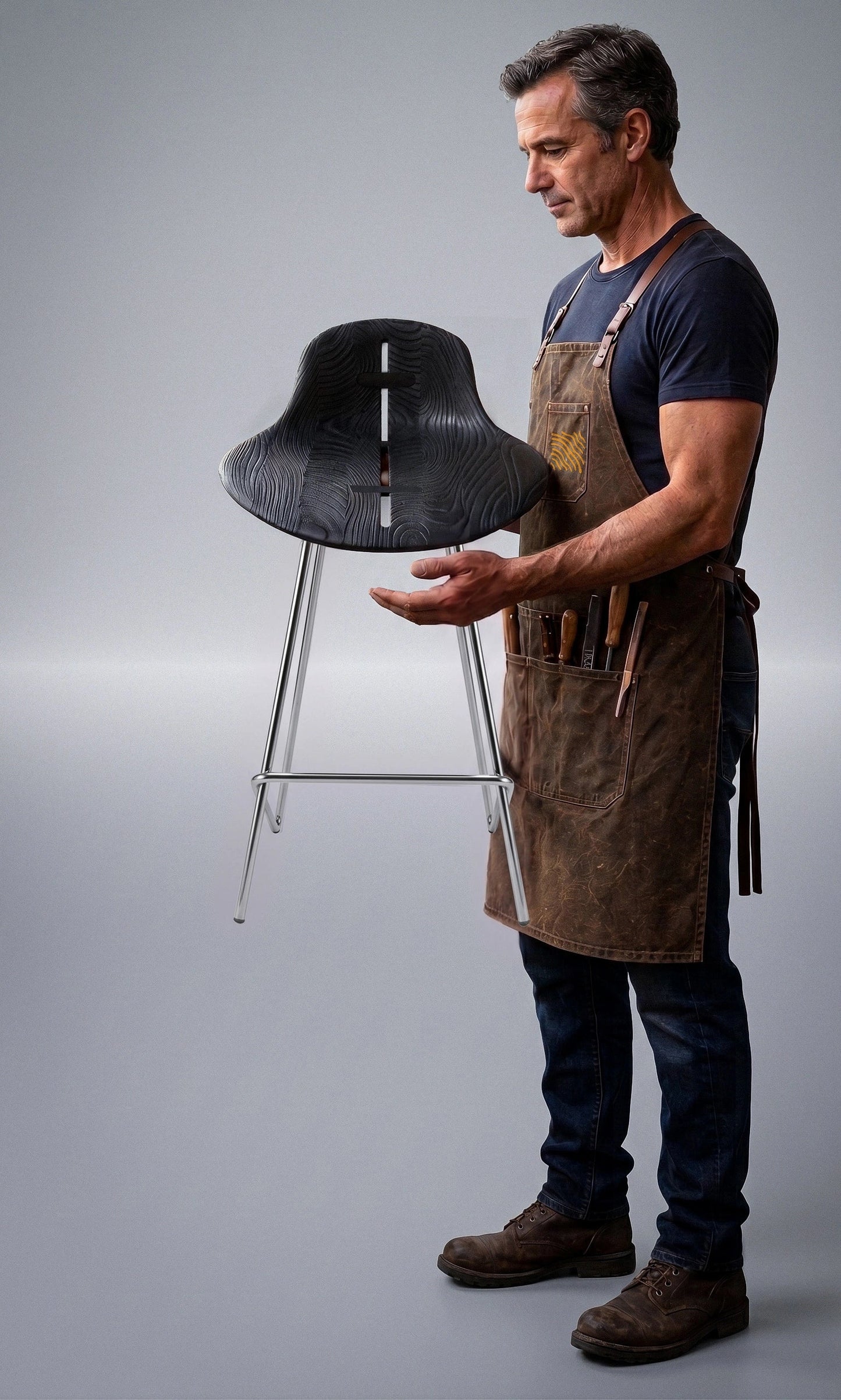 Sculpted Wing Counter &  Bar Stool Gizzwood