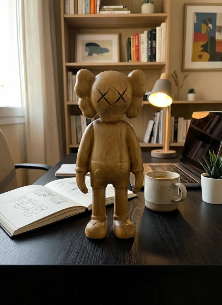 Wooden KAWS Figures - Limited Edition Collectibles Gizz