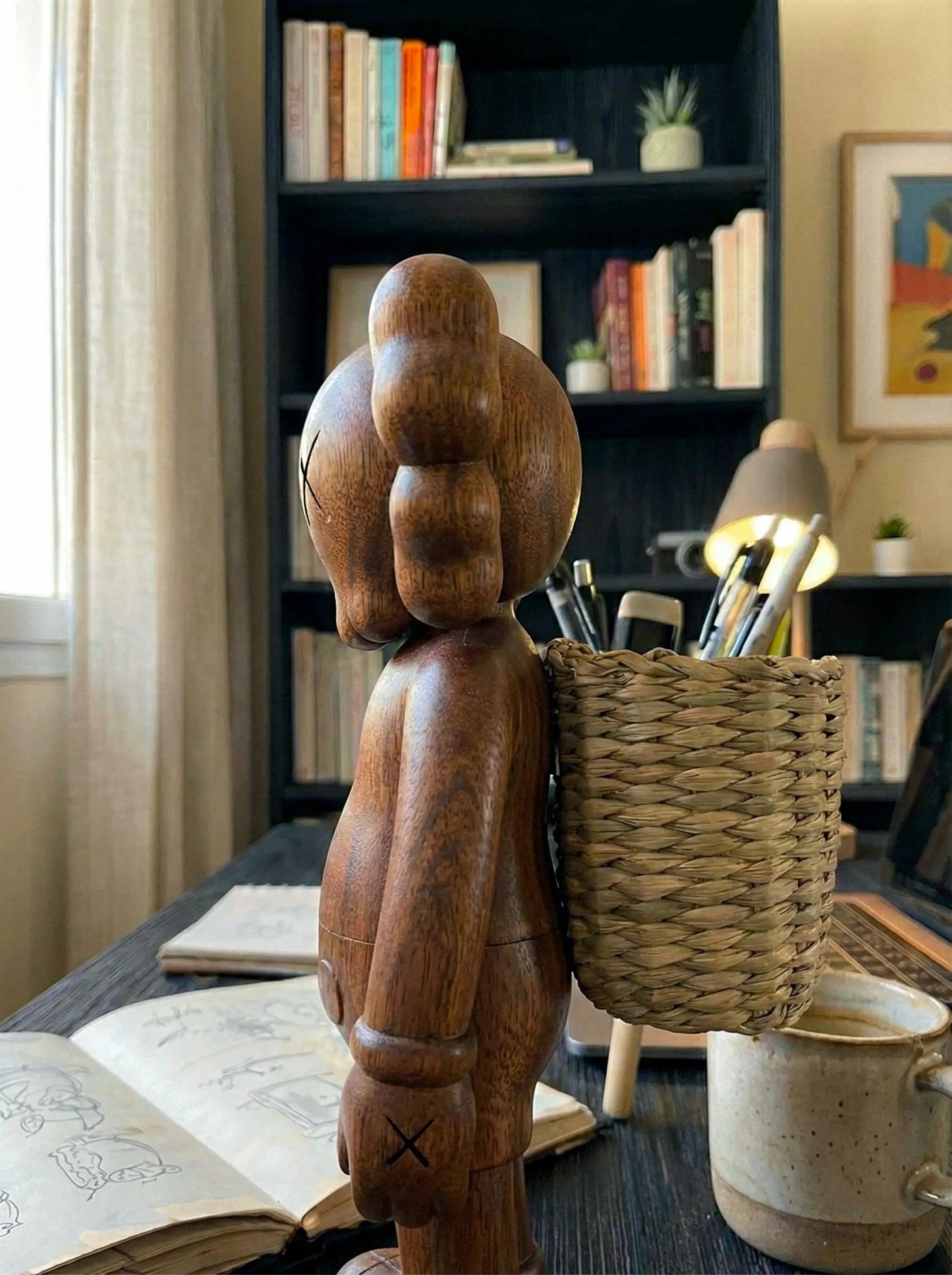 Wooden KAWS Figures - Limited Edition Collectibles Gizz